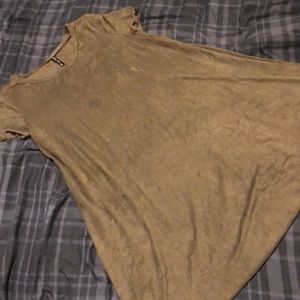 Olive sueded fringe mini dress